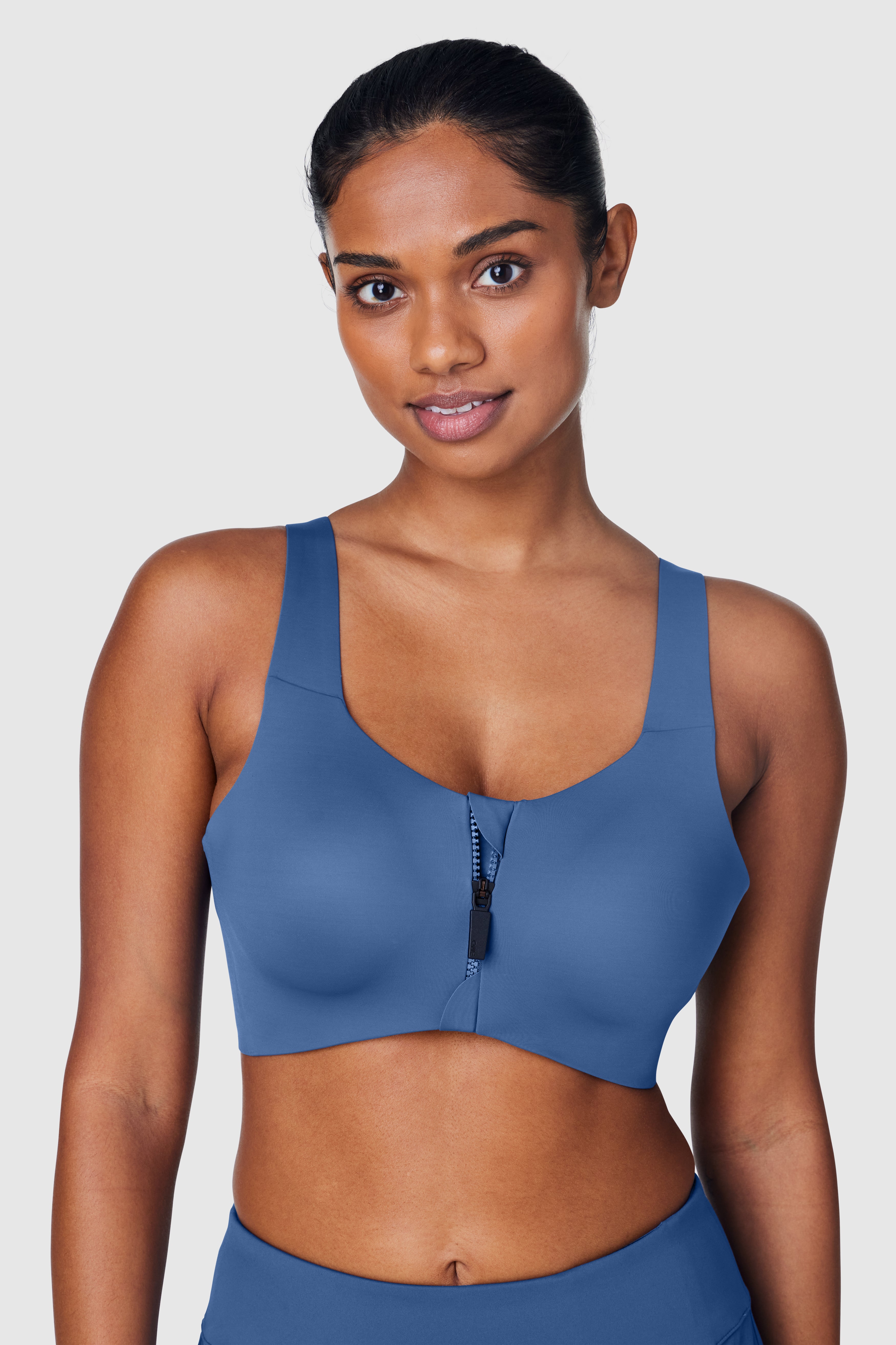 Amidoa Bras For Women Plus Size Front Zipper Full Coverage Solid Sports Bra Brasiers For Womens Xl - View #8