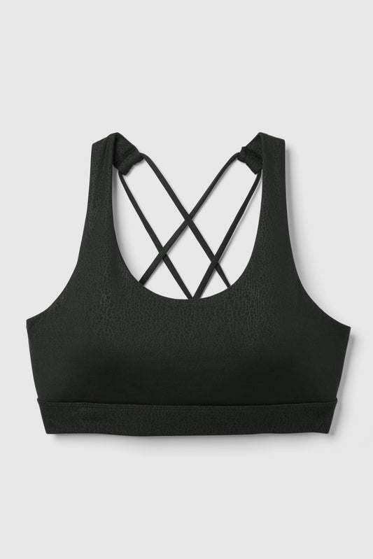 FWD Women's Strappy Sports Bra, Medium Impact, Removable Pads