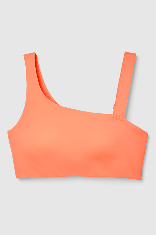 Push FWD Women's Asymmetrical Sports Bra, Medium Impact, Removable Pads
