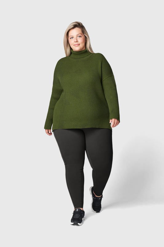 Friday FWD Women's Plus Tech Wool Funnel Sweater