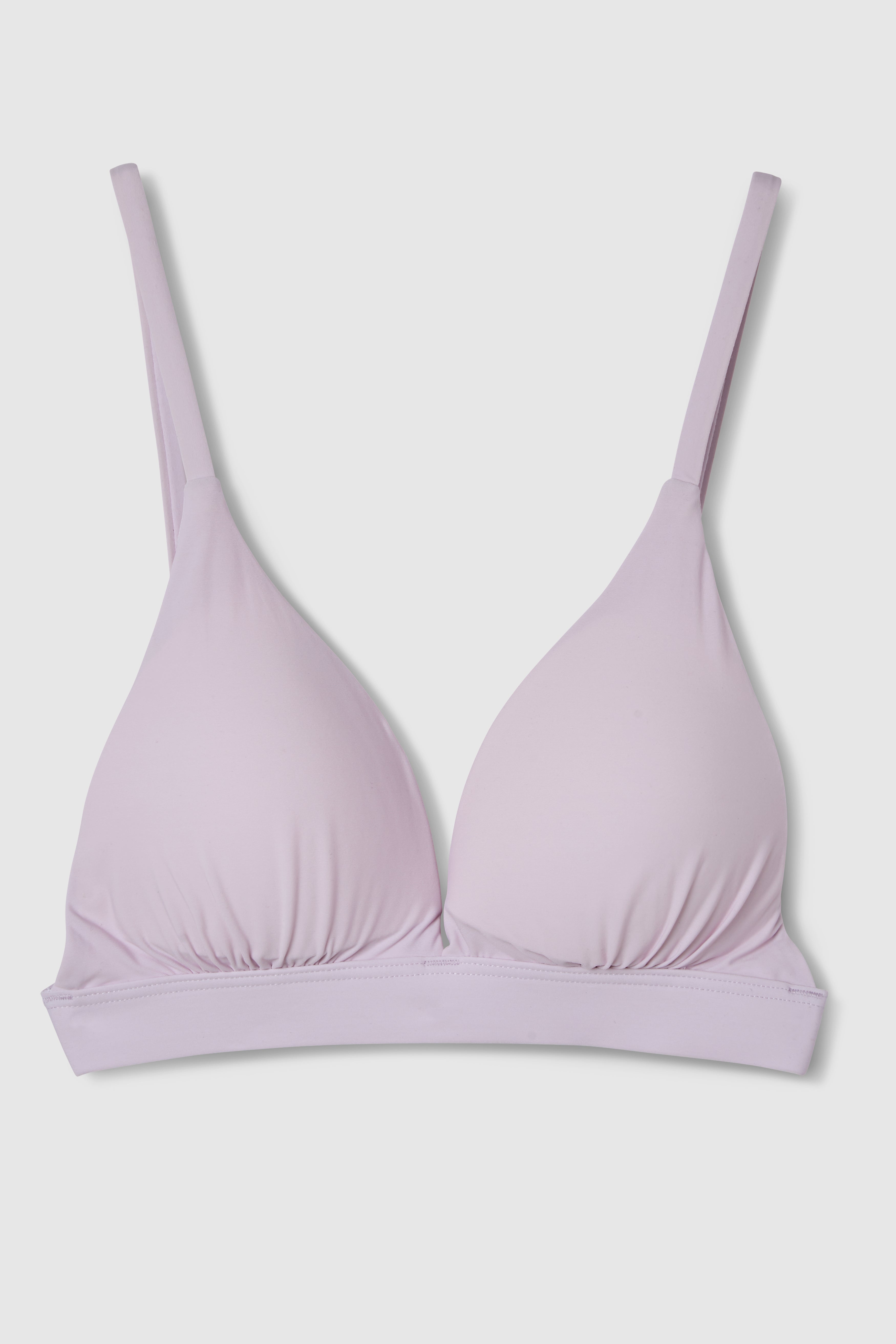 Cotton:On seamless triangle 2 multi pack bralette in blush and grey