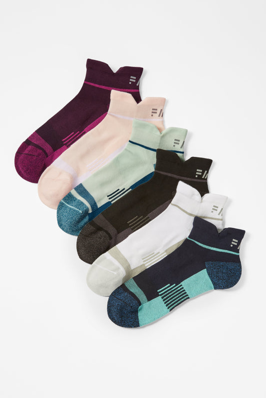 FWD Women's No Show Run Socks 6 pack
