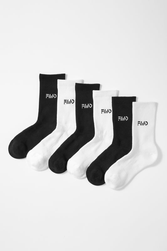 FWD Boys' Mesh Crew Socks 6 pack