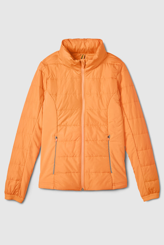 Tangerine Knit Athletic Jackets for Women