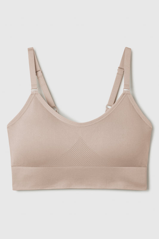 LMSXCT Front Close Bra for Women Push Up Wirefree Bra Button Front Closure  Bras Seamless Comfort Brassiere Yoga Sports Bra Beige at  Women's  Clothing store