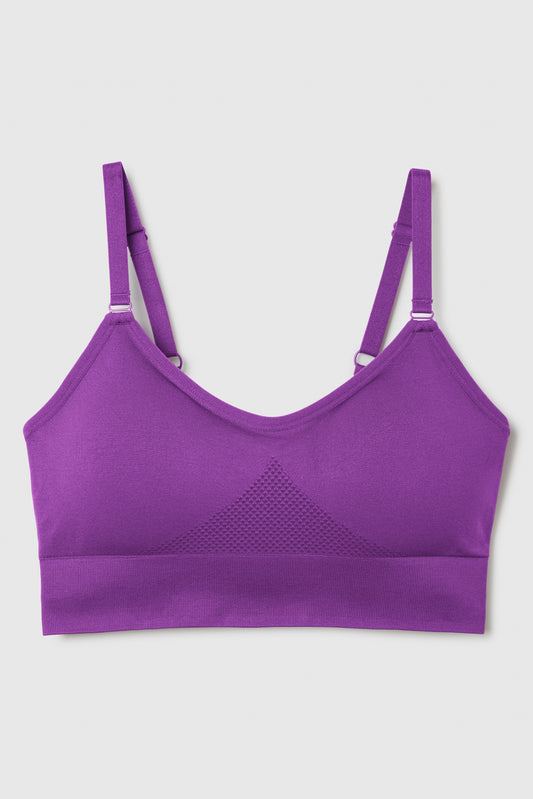 XZNGL Ladies'plain Color Front Cross Side Lace Sports Bra Full Cup