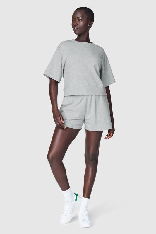 Women's Front Skort Shorts with Skirt Flap Solid Wrap Garterized Back Palda  Shorts Free size