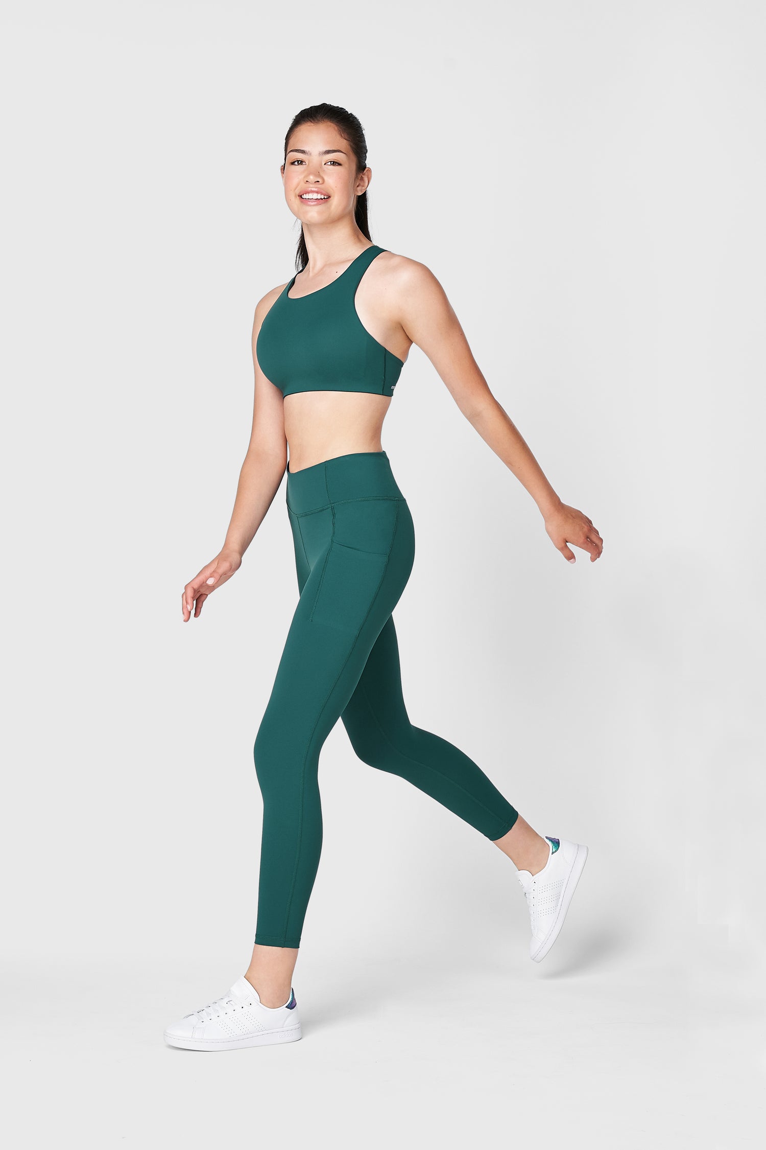 Zip Front Sports Bra Criss Cross Tops Yoga Workout Fitness Light Gray Blue M