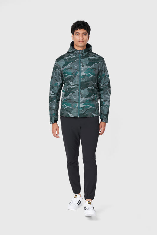 Man Active Camo Puffer Jacket