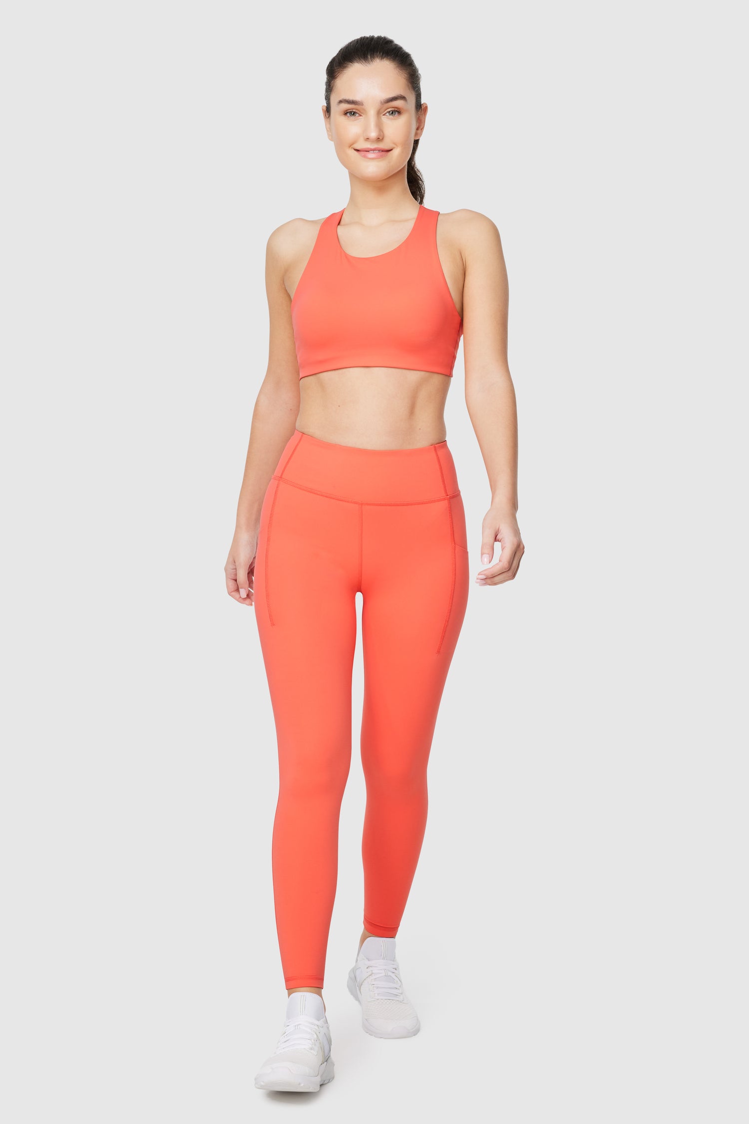 Avia pink orange leggings kids size Medium