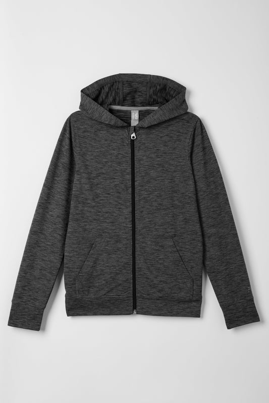 Tek Gear Child Youth Pullover Hoodie Sweatshirt Size M 10/12 gray Black  Pockets