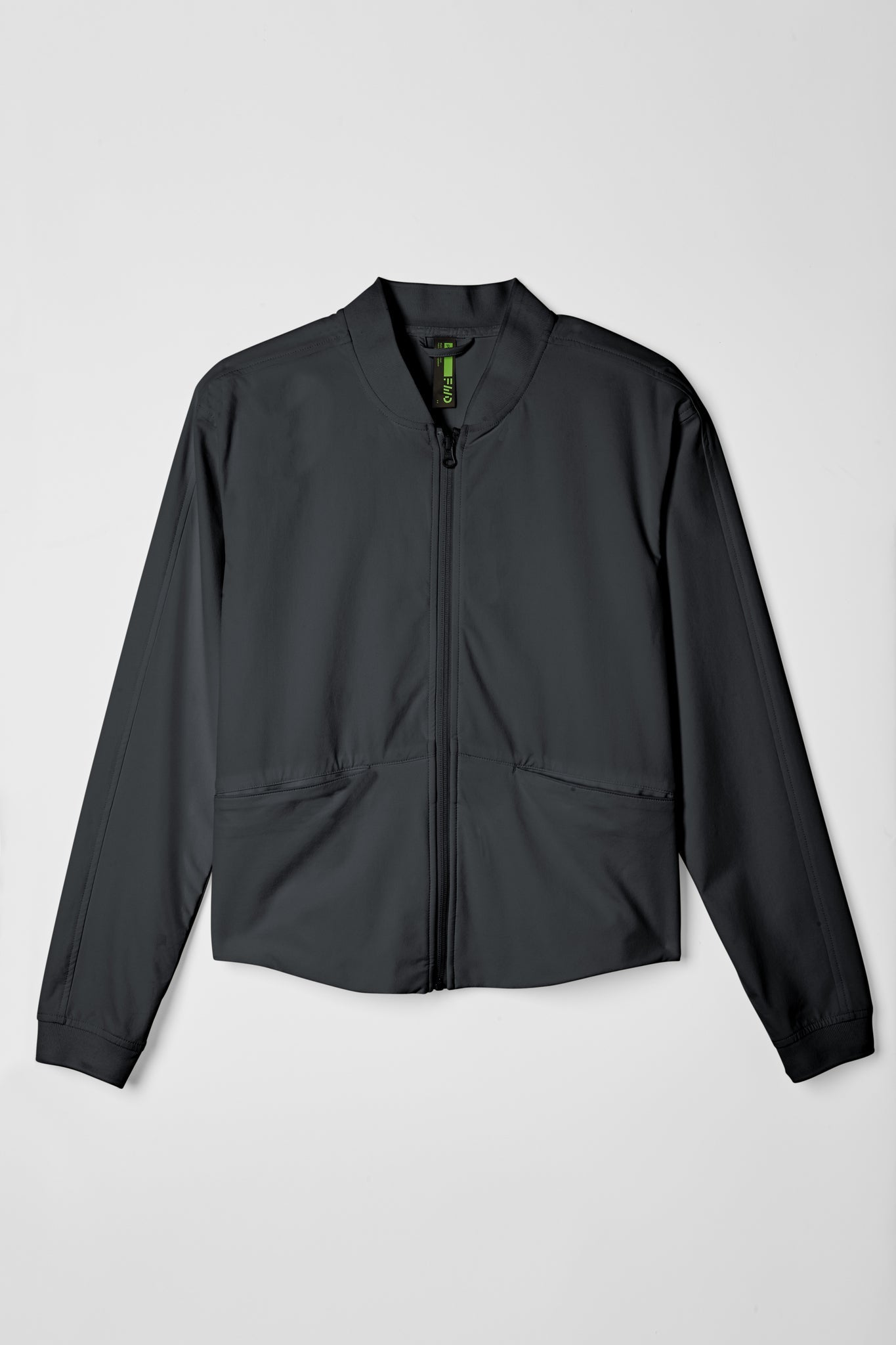 Push FWD Women's Minimal Recycled Bomber - Black Beauty- Flat