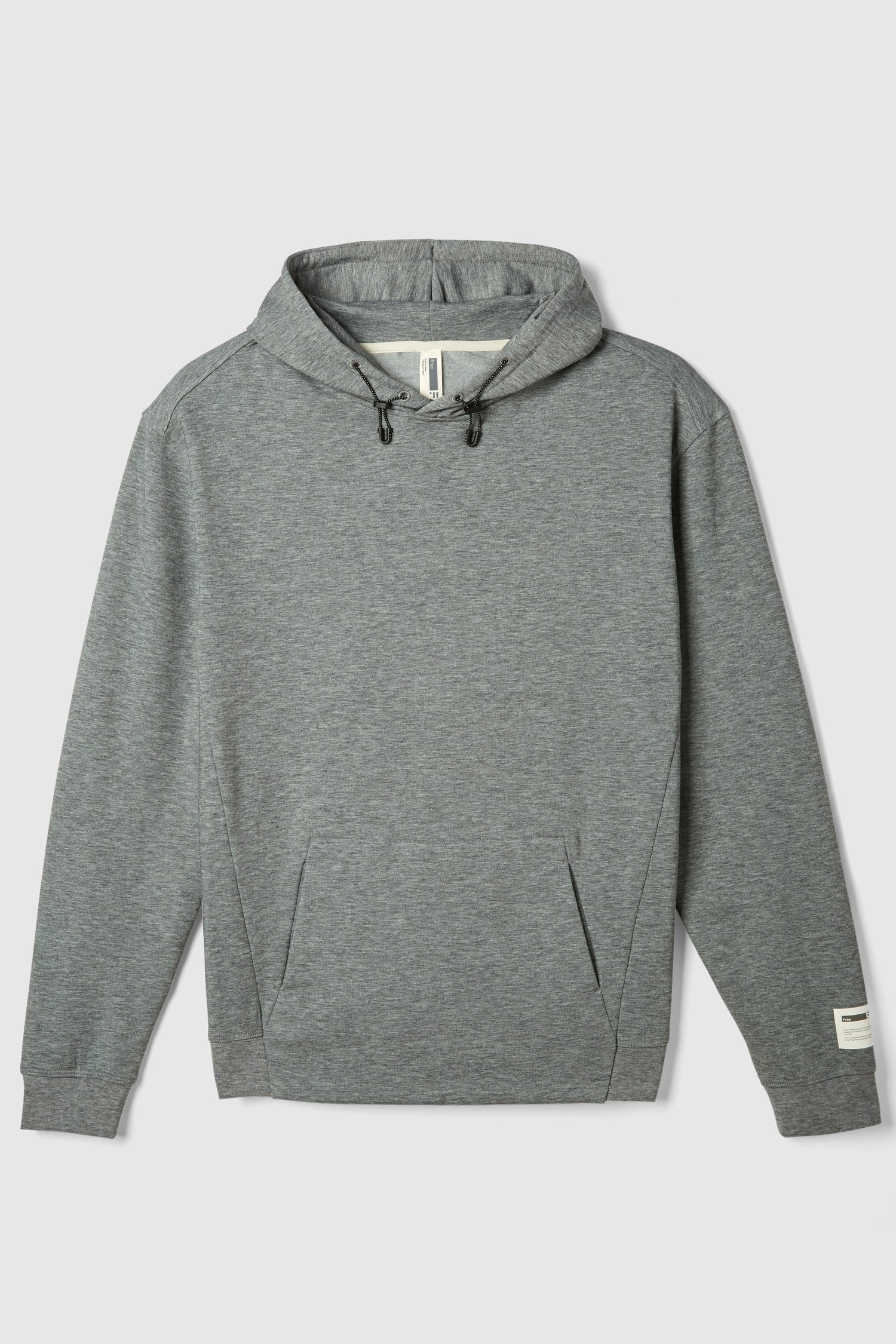 Free - lined hoodie with stand-up collar